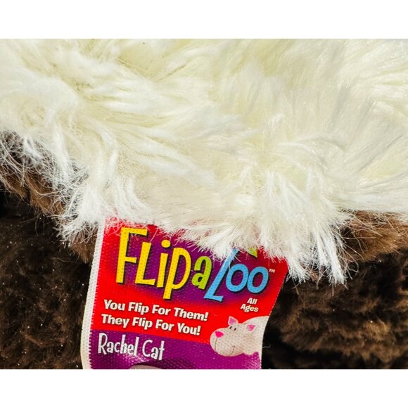 Flip a Zoo FlipaZoo Bradley Labrador to Rachel Cat 15” Reversible Plush Dog Cat - Picture 13 of 14